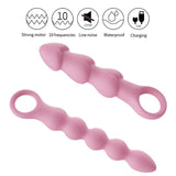 Pink Lover - Vibrating Anal Beads with 3 Balls - Sexdoll.Sex