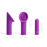 2 in 1 Detachable Bullet Vibrator with Tongue-Shaped Tickler - Bestgspot