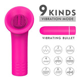 2 in 1 Detachable Bullet Vibrator with Tongue-Shaped Tickler - Bestgspot