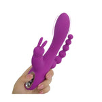 3-in-1 7 Vibrating Modes Rabbit G-Spot Stimulator Anal Dildo Vibrator - Sexdoll.Sex