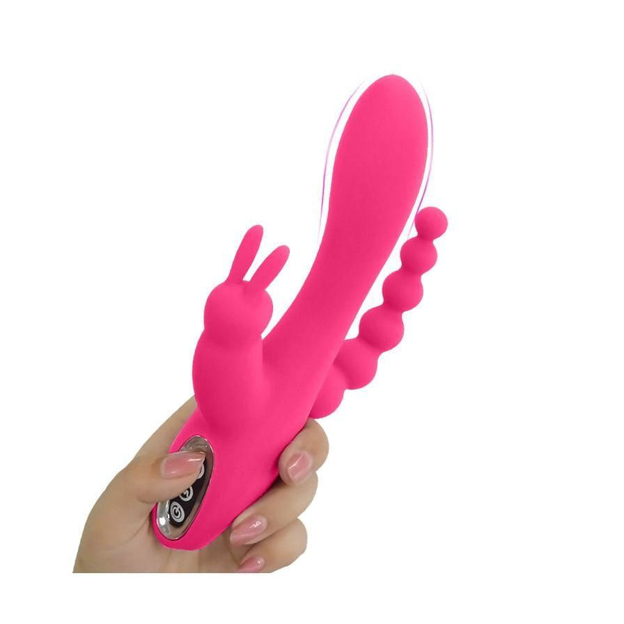 3-in-1 7 Vibrating Modes Rabbit G-Spot Stimulator Anal Dildo Vibrator - Sexdoll.Sex