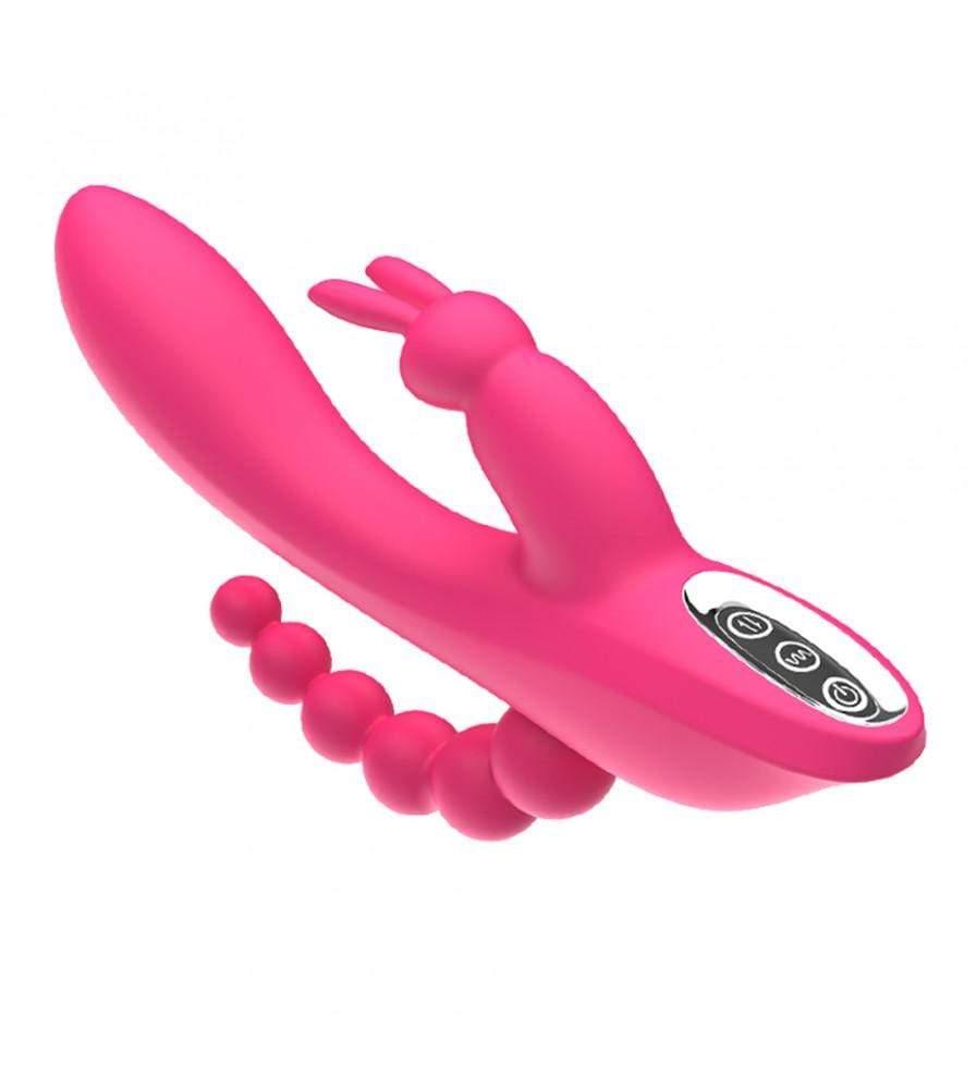 3-in-1 7 Vibrating Modes Rabbit G-Spot Stimulator Anal Dildo Vibrator - Sexdoll.Sex