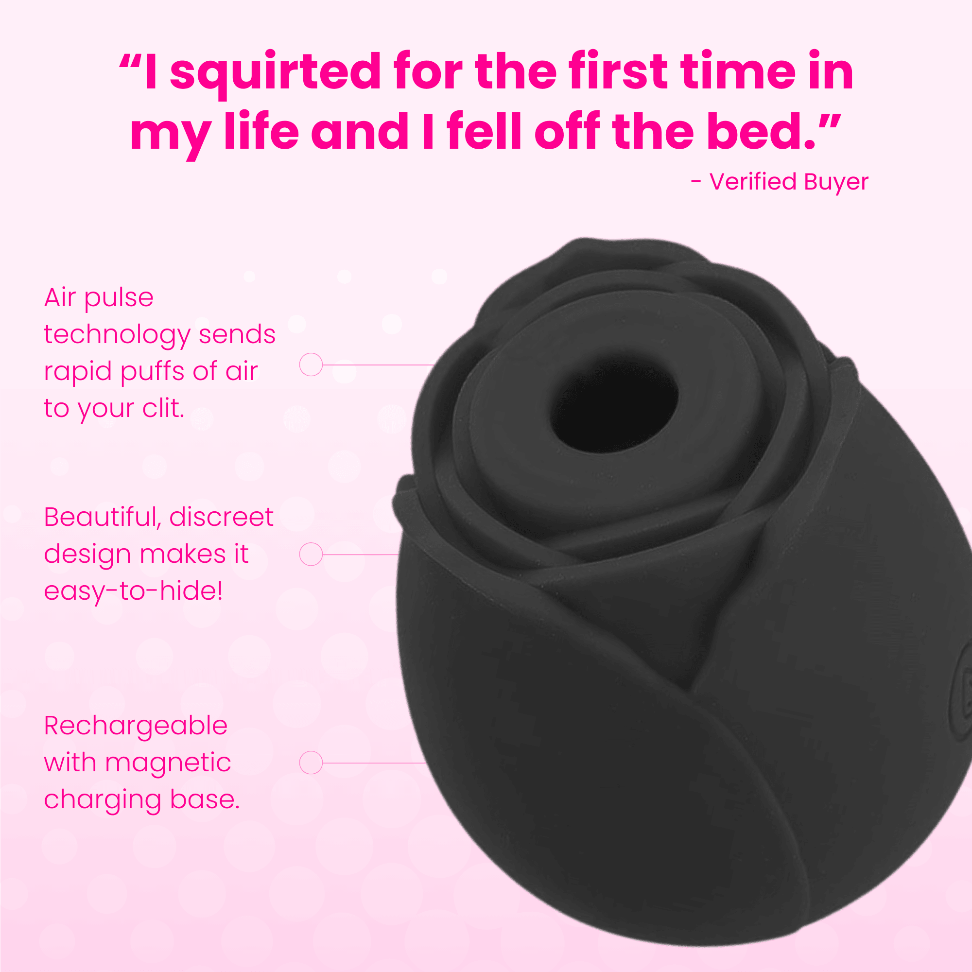 FREE #1 Selling Rose Sex Toy Air Pulse Stimulator - Add To Your Cart! - Bestgspot