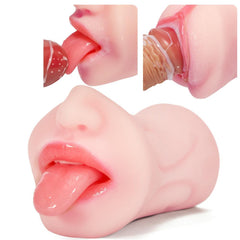 5.9-Inch Realistic Mouth with 3D Teeth and Tongue Pocket Pussy - Sexdoll.Sex