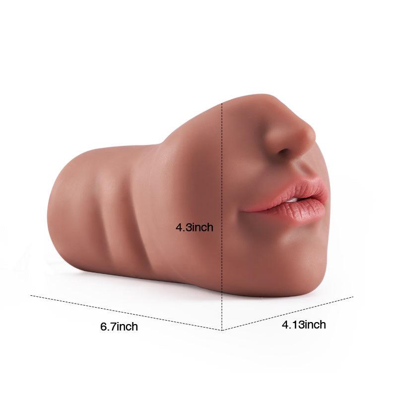 6.3-Inch Tanned Mouth Blowjob Male Masturbator Stroker - Sexdoll.Sex