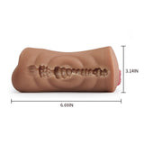 6.7-Inch Tanned Dual Entry Realistic Vagina and Anus Pocket Puss Stroker - Sexdoll.Sex