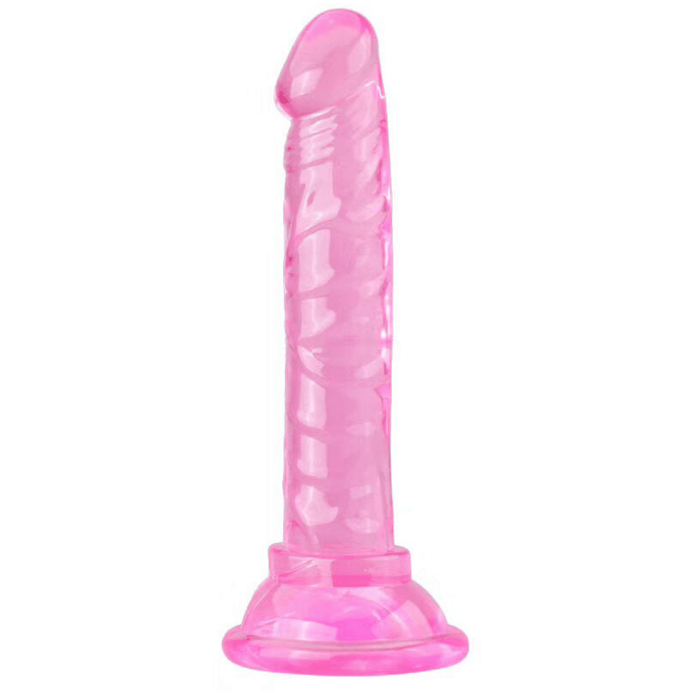 6 Inch Slim Beginner's Veined Jelly Dildo - Sexdoll.Sex