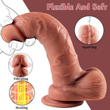 9'' Silicone Vibrating Squirting Dildo with Remote Control 7 Vibration Modes