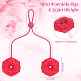 MizzZee Rose 9 Vibrations Nipple Clamps with Chain Necklace