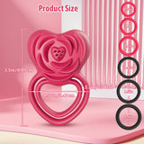 2 in 1 Vibrating Cock Ring Rose Vibrator