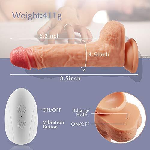 8.5 Vibrating Thrusting Dildo - Realistic & Remote Control - Sexdoll.Sex