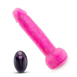 8.7-Inch Pink Glitter Remote Control Vibrating Dildo - Sexdoll.Sex