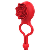 Lurevibe - Rose Ring Locking Vibrating Penis Ring Couple Toy