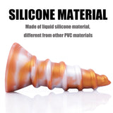 AIMITEX Gold Silicone Screw Super Thick Penis Butt Plug Anal Sex Toy