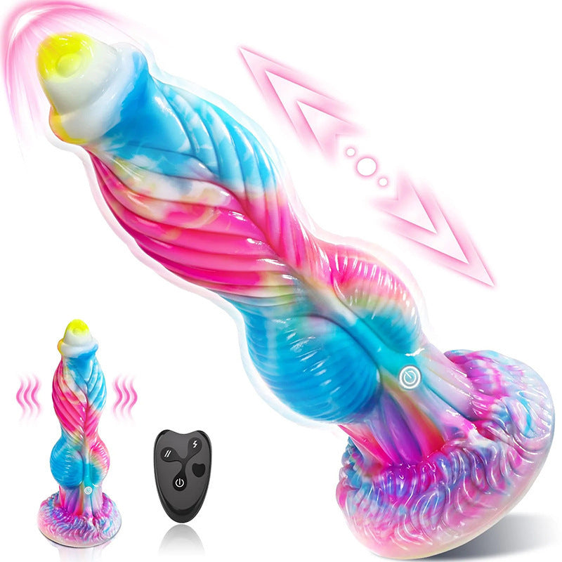 Phoenix - Animal Texture 7 Thrusting Vibrating Big Sucker Monster Dildo 10.23 Inch