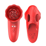 Rose Finger Vibrator G Spot Clitoral Stimulator for Couple Flirting