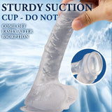 AcameJoy Manual Transparent 7.4 Suction Cup Large Dildo - Sexdoll.Sex