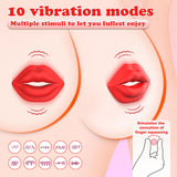 MizzZee Wireless Red Lip Nipple Clamp vibrator With Remote Control Control