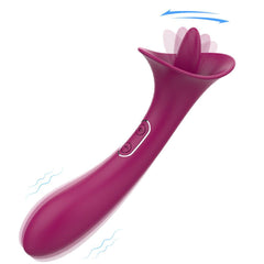 Adele - Clit Licking Tongue Vibrator with G Spot Stimulator - Bestgspot