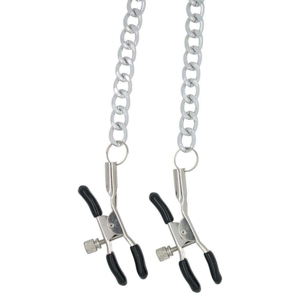 Adjustable Nipple Clamps With Chain - Sexdoll.Sex