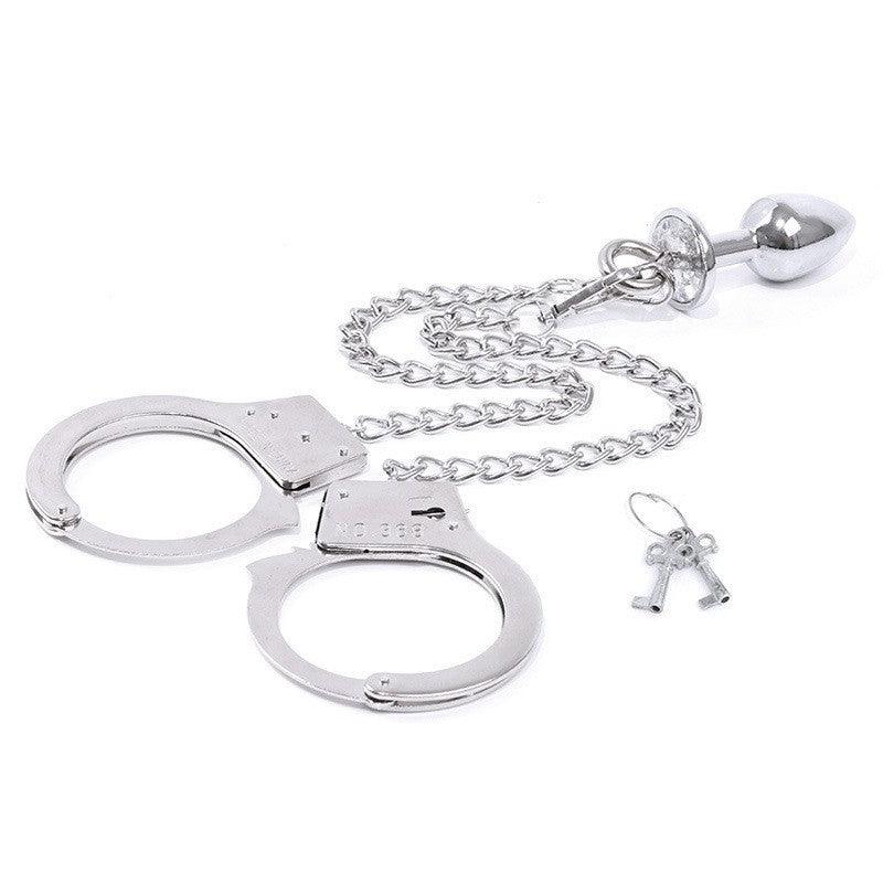 Adjustable O-Ring Metal Handcuffs for BDSM and Bondage Play - Safe and Versatile - Sexdoll.Sex