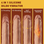 Allovers 6-Inch 10 Vibrating 6 Telescoping Rotating Heating Lifelike Silicone Dildo - Sexdoll.Sex