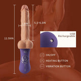 Allovers 6-Inch 10 Vibrating 6 Telescoping Rotating Heating Lifelike Silicone Dildo - Sexdoll.Sex