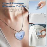 Amore - Wearable Heart Necklace Vibe Sucking & Tapping Mini Clitoral Stimulator - Bestgspot