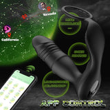 APP/Controller & 9-Telescopic / Vibration & Penis Ring Locking Prostate Massager - Sexdoll.Sex