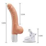 Ares Vibrating Thrusting Curved Dildo - 7 Modes, Remote Control, Suction Cup - Sexdoll.Sex