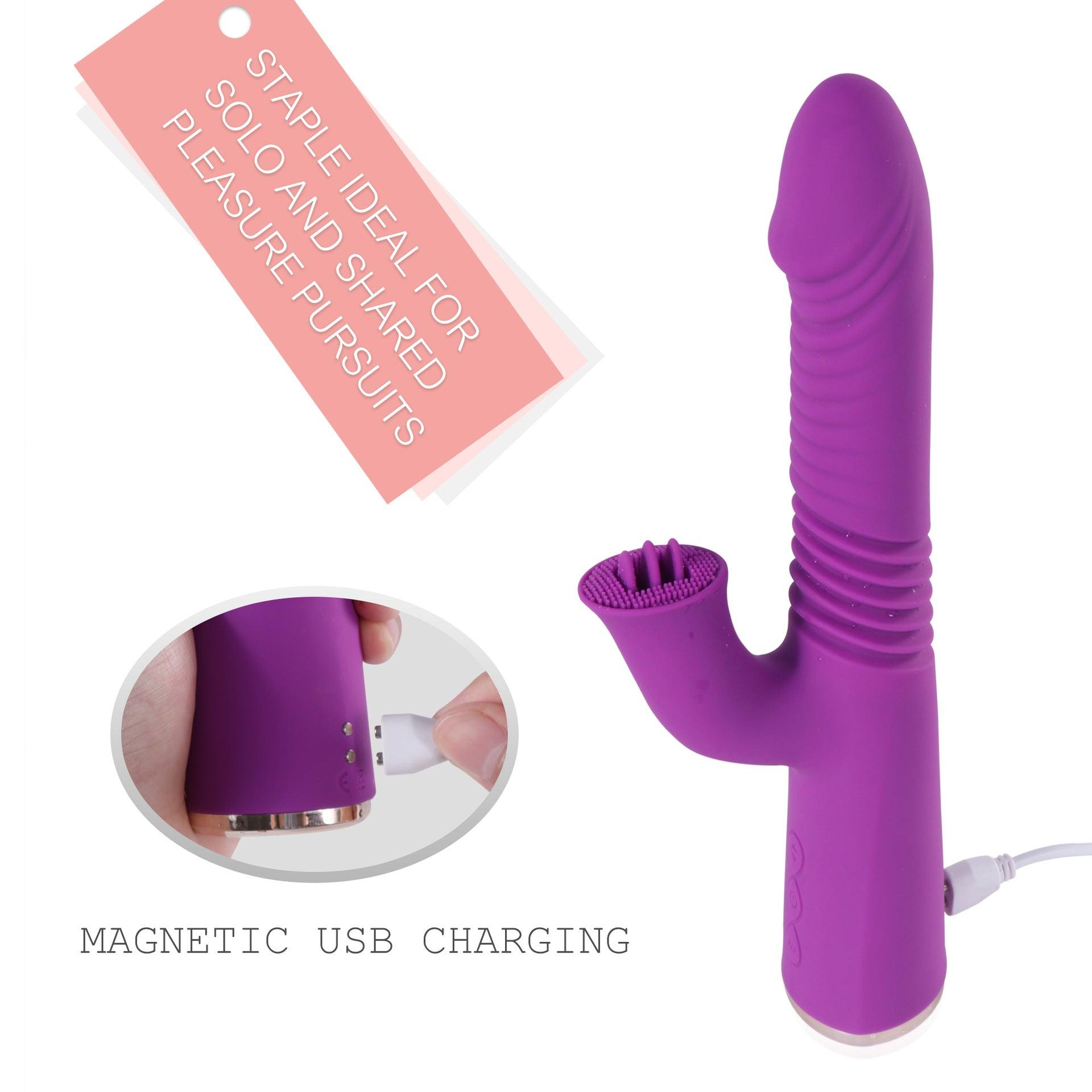 Aria - Thrusting G-spot and Clit Licking Rabbit Vibrator - Bestgspot