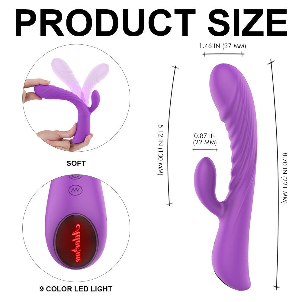 Babs -Dual Motor Waterproof Rabbit Vibrator - 9 Vibration Modes - Bestgspot