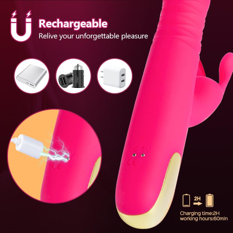 Beauty - Ergonomic Rabbit Vibrator with G-Spot and Clitoral Stimulation - Bestgspot