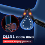 BestGSpot 2 In 1 8 Thrusting 8 Vibration Cock Ring Anal Vibrator - Sexdoll.Sex