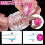 Bestgspot Detachable Ball Vibrator & Pocket Pussy Stroker - Dual Function Male Toy - Bestgspot