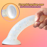 BestGSpot - Jelly Clear Star Glitter 6.29in Handheld Dildo - Sexdoll.Sex