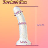 BestGSpot - Jelly Clear Star Glitter 6.29in Handheld Dildo - Sexdoll.Sex