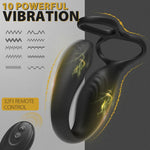 BGS Wearable Prostate Massager 10 Quiet Vibrations Dual Cock Ring - Sexdoll.Sex