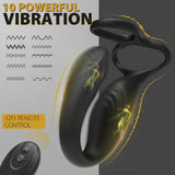 BGS Wearable Prostate Massager 10 Quiet Vibrations Dual Cock Ring - Sexdoll.Sex