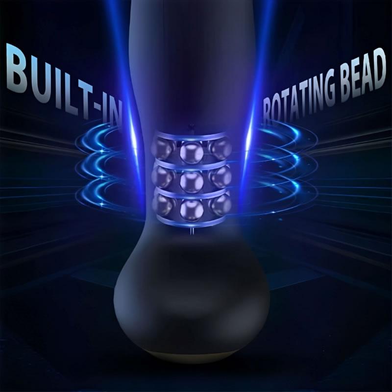 Black Panther 8-frequency Vibrating Bead-rotating Prostate Massager - Sexdoll.Sex