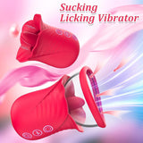 Blossom Bliss: 2-in-1 Rose Vibrator with 10 Vibration & 6 Suction Modes - Sexdoll.Sex