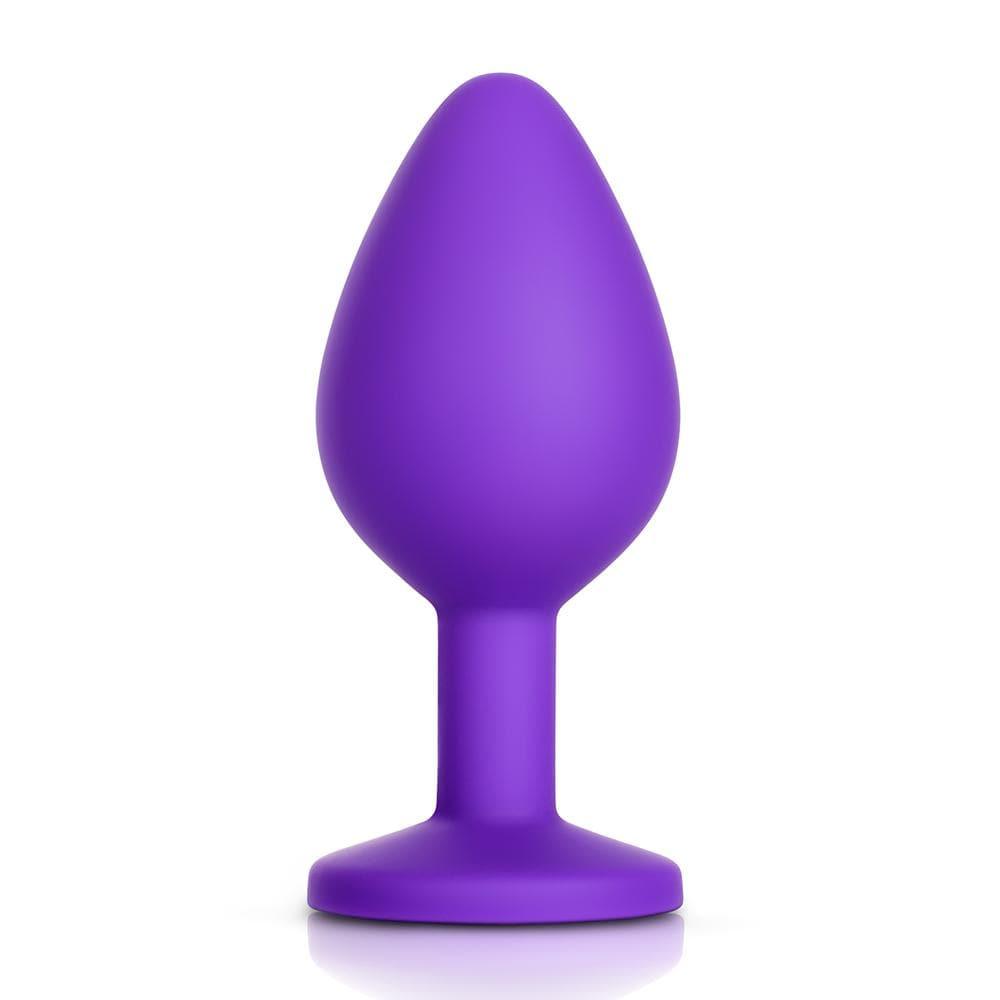 Blue Gem Purple Silicone Butt Plug - Bestgspot