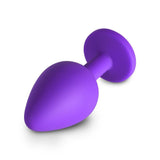 Blue Gem Purple Silicone Butt Plug - Bestgspot