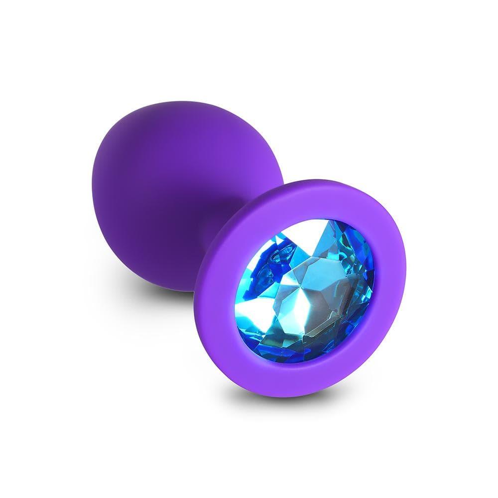 Blue Gem Purple Silicone Butt Plug - Bestgspot