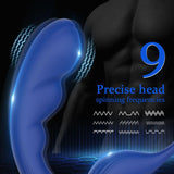 Blue Wing Head Spinning Bead Vibrating Prostate Massager - Sexdoll.Sex