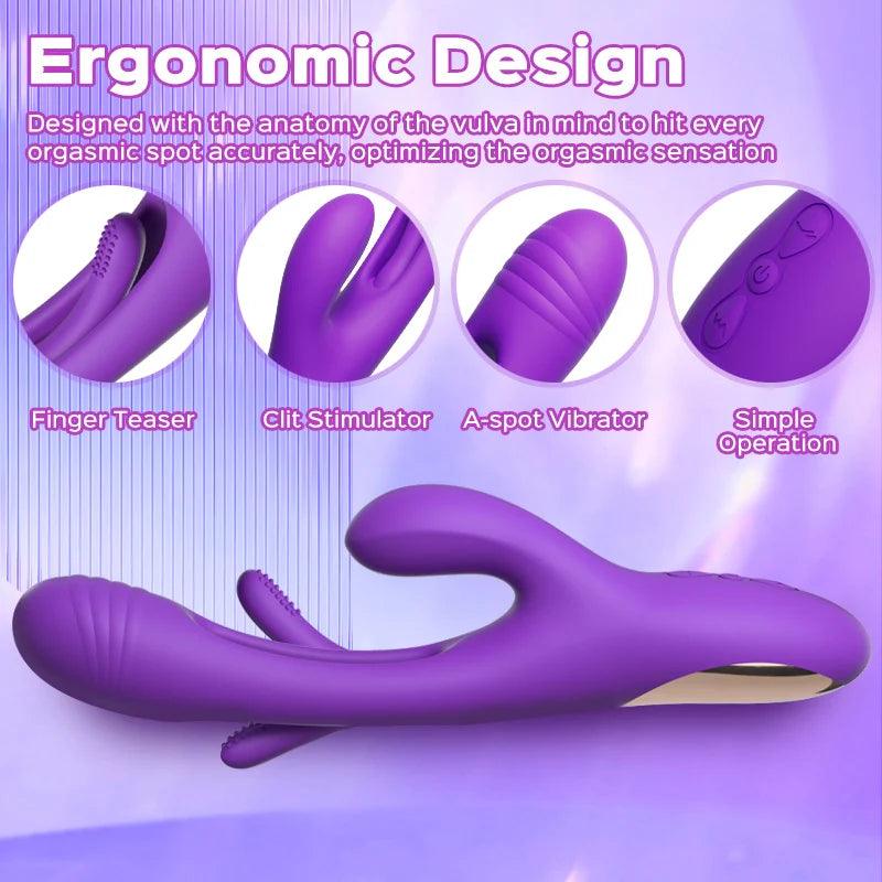 Bora Rabbit G-spot Vibrator - Tapping Triple Stimulator - Bestgspot