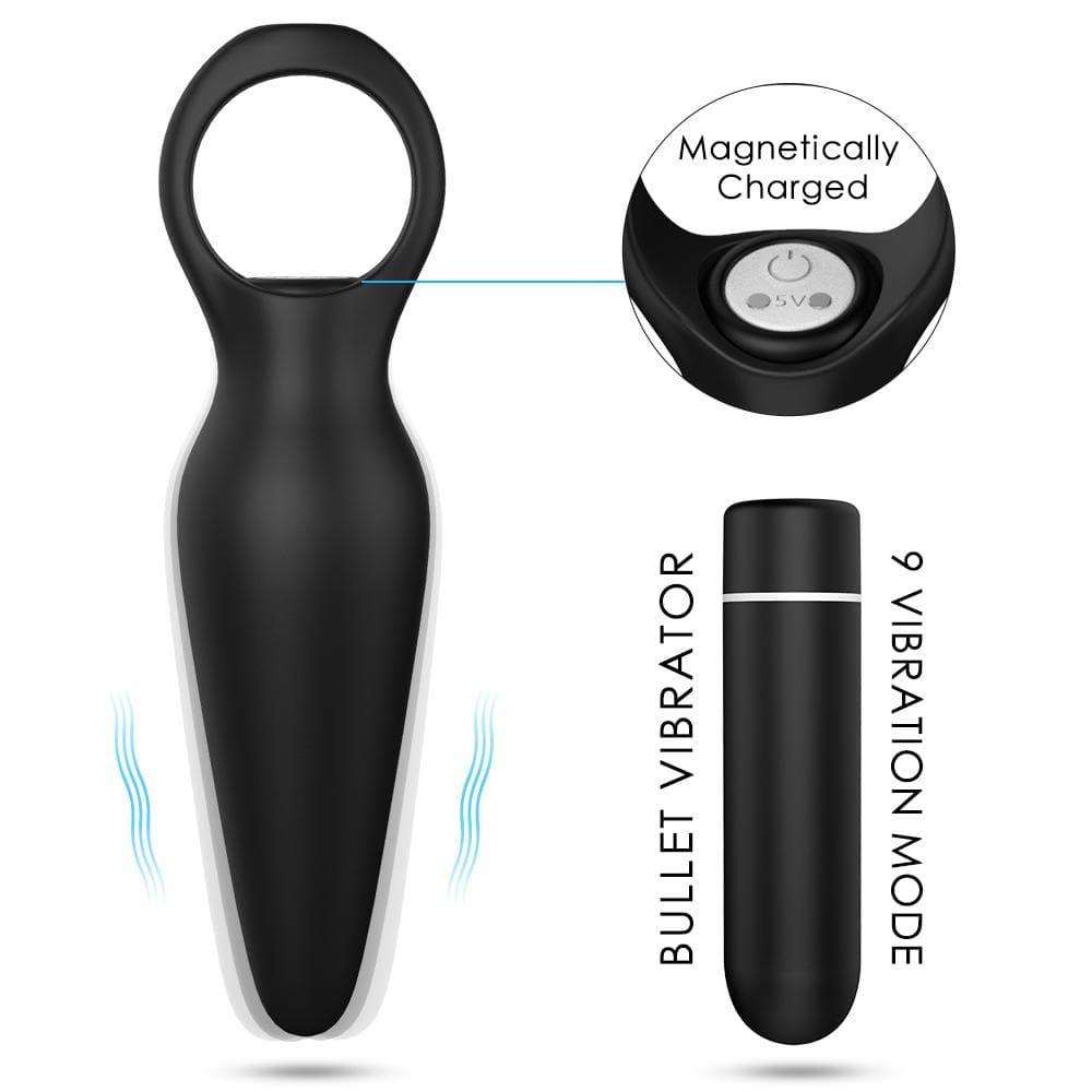 Bullet Vibrating Plug With Ring - Bestgspot