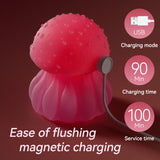 Luminous Jellyfish 360°rotating Tongue Licking G-spot Clitoral Stimulation Vibrator