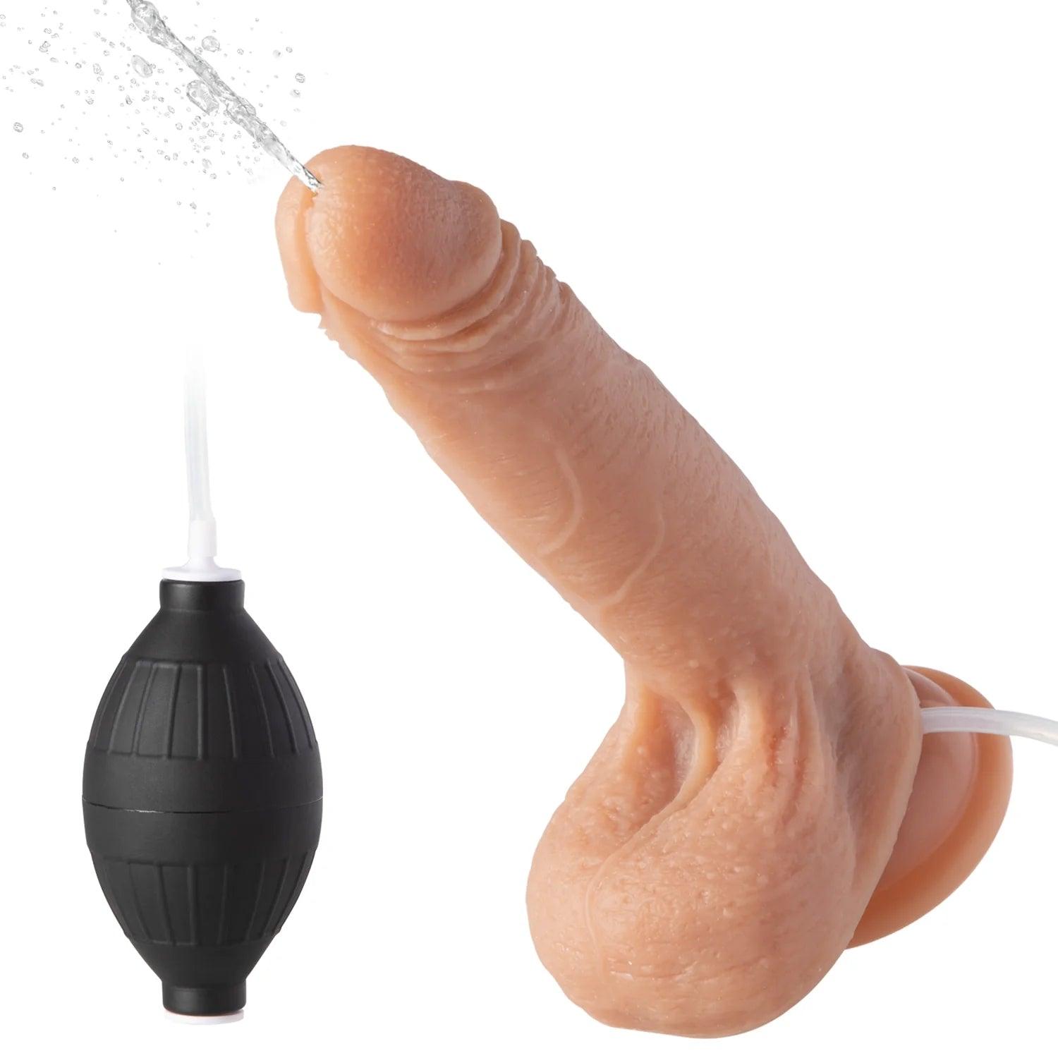 Deal - Squirting Realistic Suction Cup Dildo 6 Inch - Bestgspot