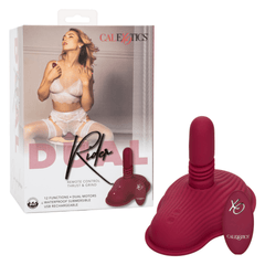 Dual Rider Rechargeable Silicone Remote Control Thrust & Grind Massager - Red - Sexdoll.Sex